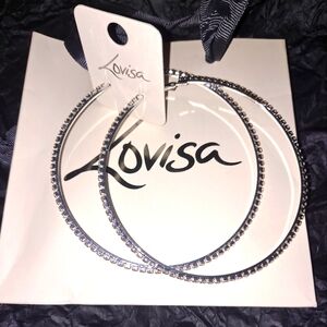 EX LARGE BLING HOOPS